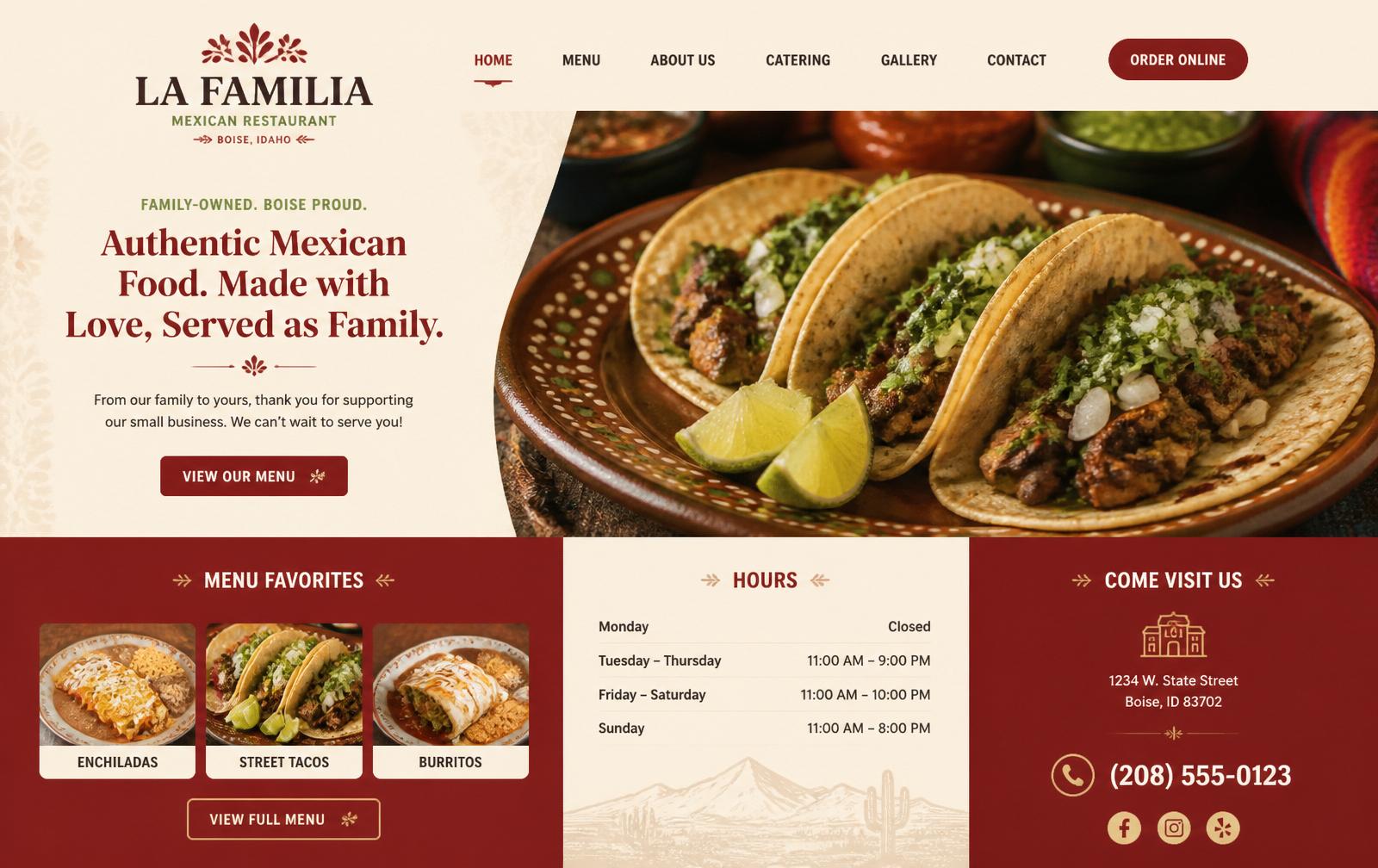 Family Mexican restaurant — Boise
